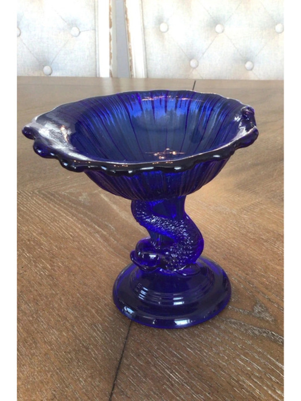 Vintage Northwood . Colbalt Koi Fish Candy Dish